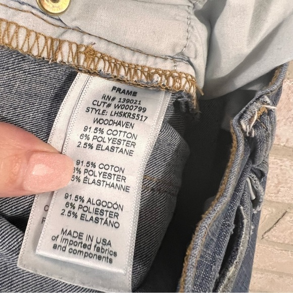 Frame Denim Le High Skinny Step Hem Jeans in Woodhaven Wash Size 26 - Picture 12 of 12